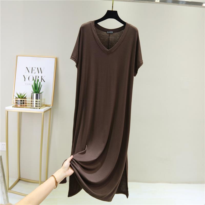 Modal Short Sleeve V-Neck Dress