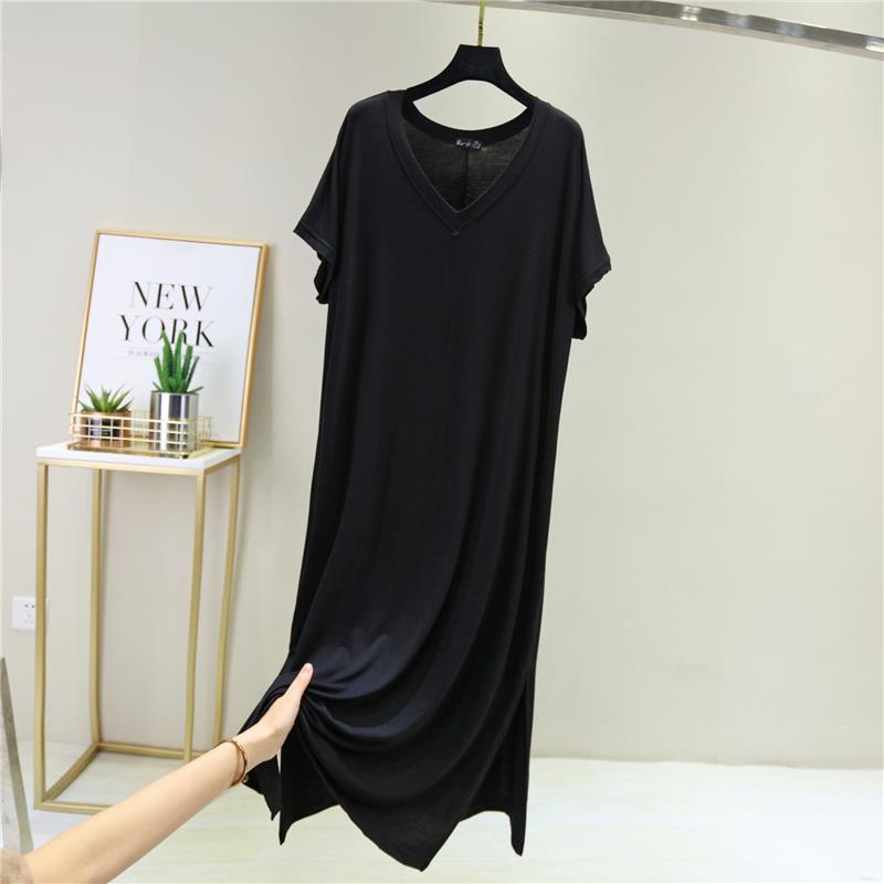 Modal Short Sleeve V-Neck Dress