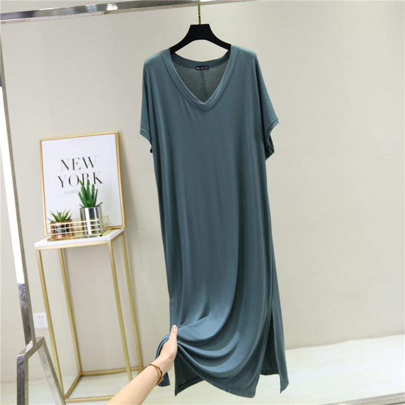 Modal Short Sleeve V-Neck Dress