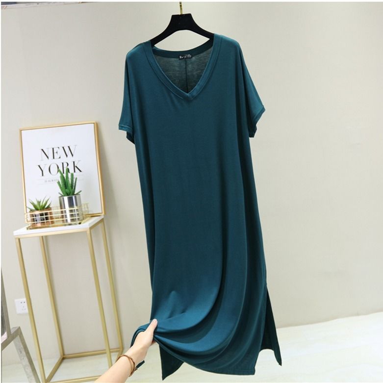 Modal Short Sleeve V-Neck Dress