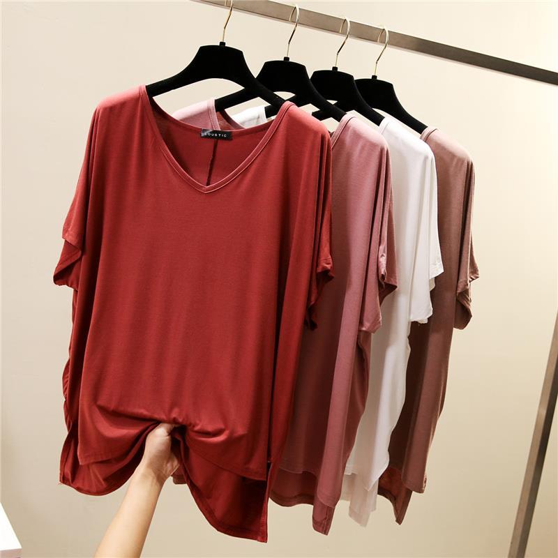 Modal Short Sleeve V-Neck Top