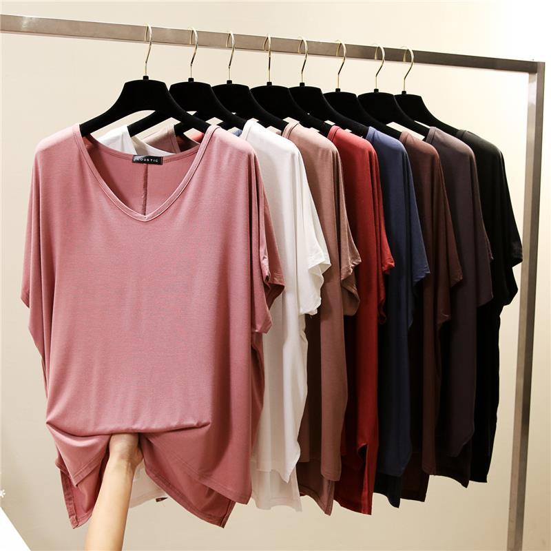 Modal Short Sleeve V-Neck Top