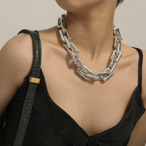 Interlock Rectangle Necklace
