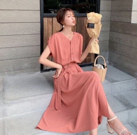 Loose Fit Belted Casual Dress