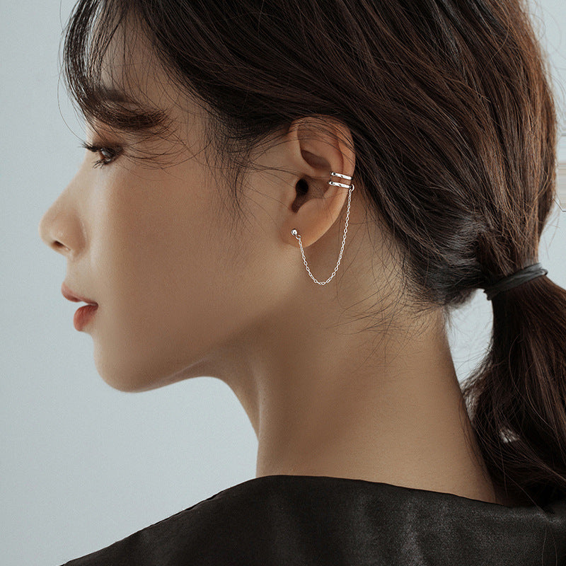 Cross Asymmetric Ear Cuff