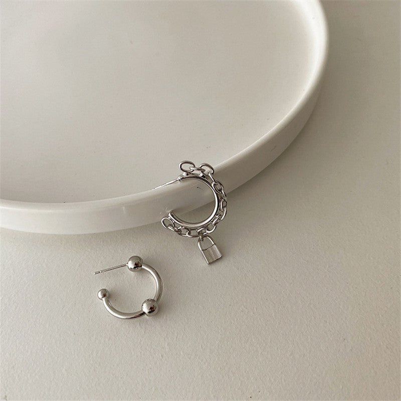 Lock Asymmetric Earring