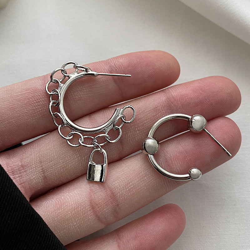 Lock Asymmetric Earring