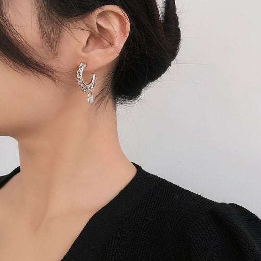 Lock Asymmetric Earring