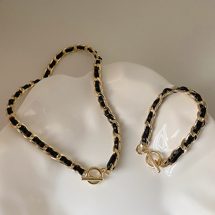 PU Leather Collar Chain/Bracelet