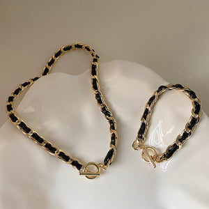 PU Leather Collar Chain/Bracelet