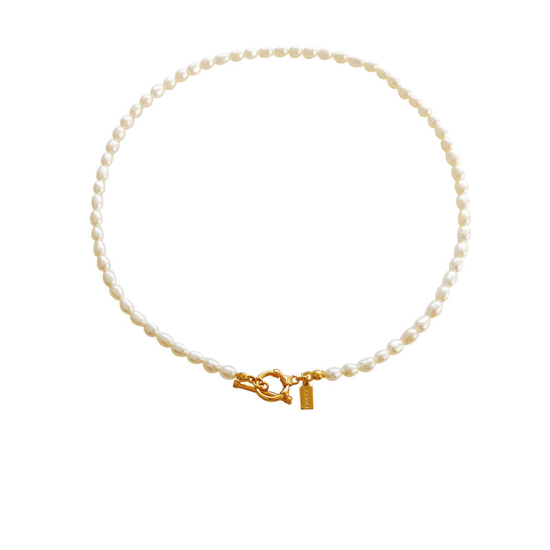 Ayana Pearl Necklace With T-Bar Detail