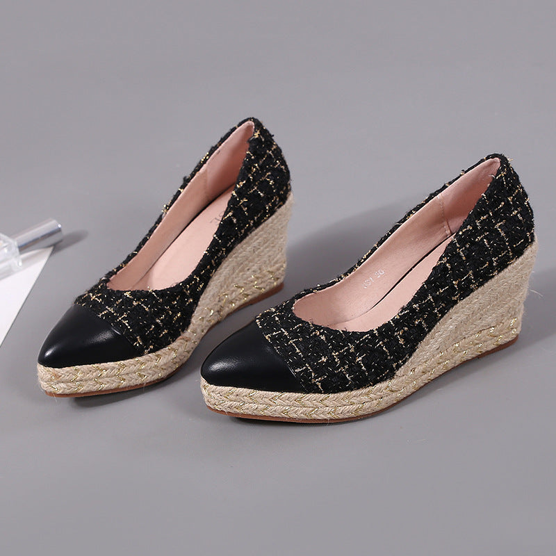 Misha Tweed Wedges