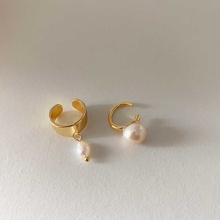 Samara Freshwater Pearl Asymmetric Ear Cuffs