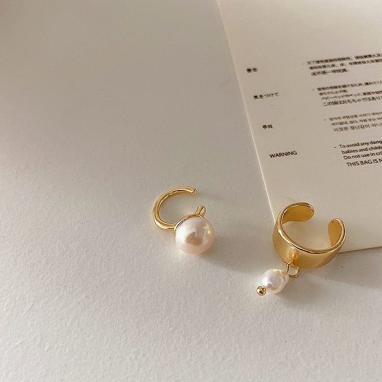 Samara Freshwater Pearl Asymmetric Ear Cuffs