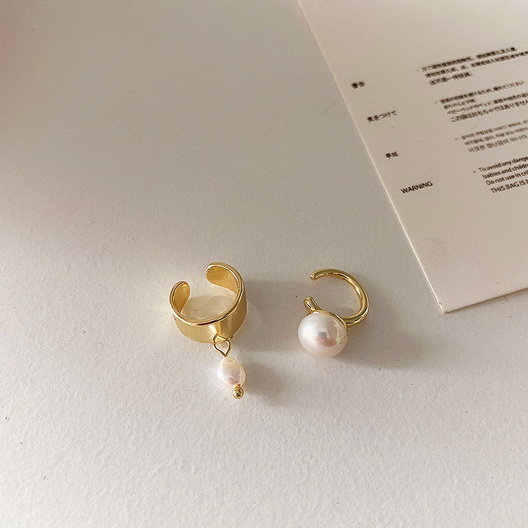 Samara Freshwater Pearl Asymmetric Ear Cuffs