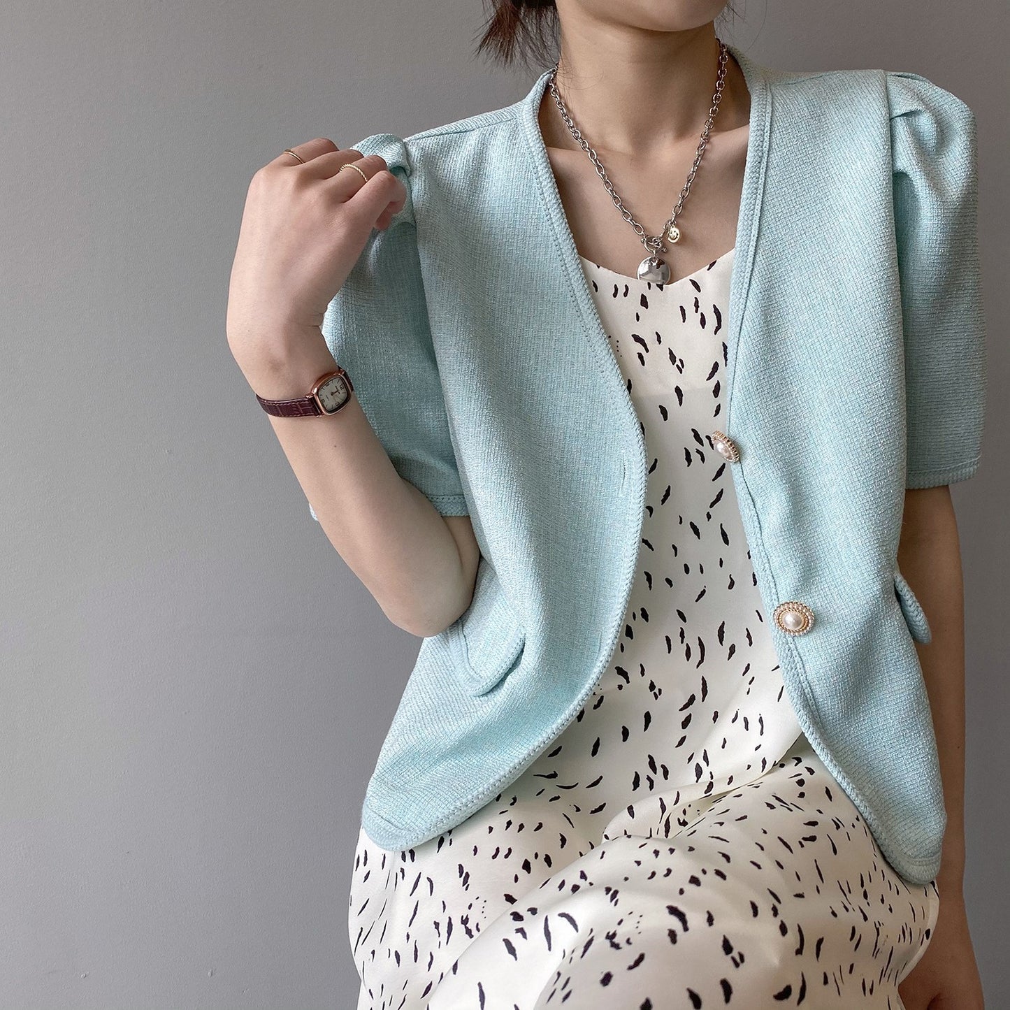 Vyla Puff Sleeve Straight Blazer