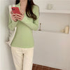 Audrene V-Neck Knit Top