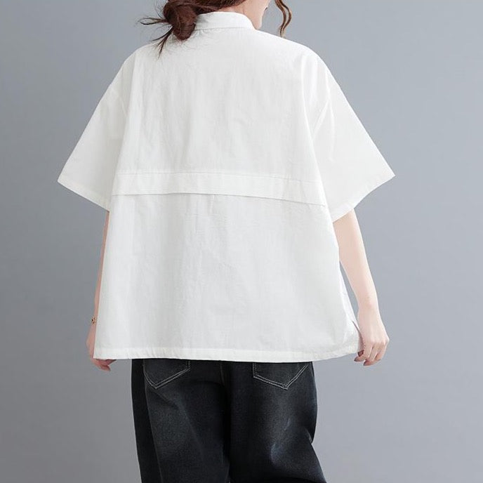 Meda Oversized Button Down Blouse