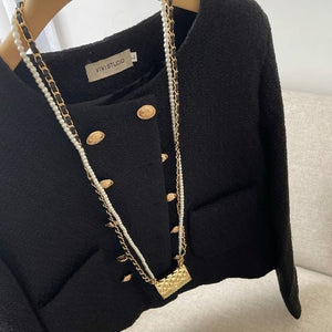 Vina Gold Button Tweed Jacket