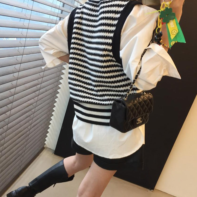 Erna Stripe Sweater Vest