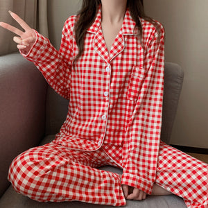 Ellia Checkered Pyjamas Set