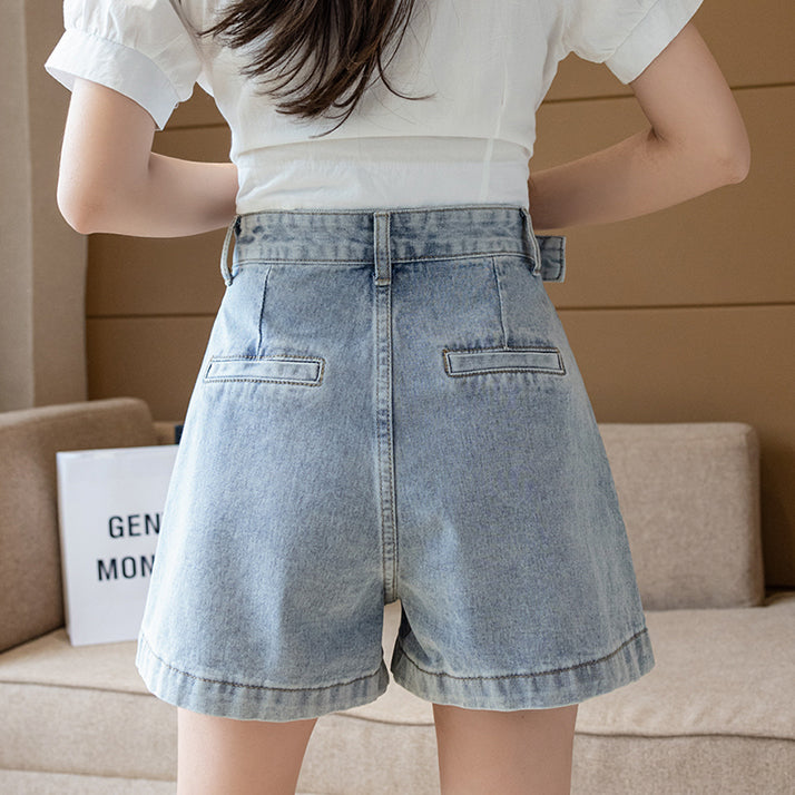 Ciera Denim Belt Shorts