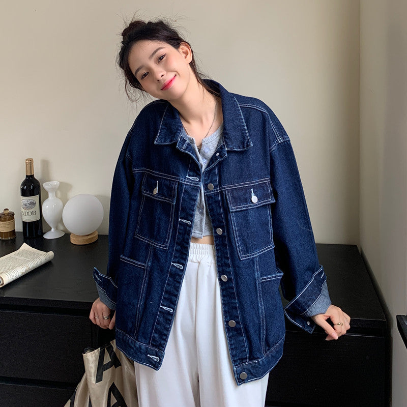 Nisha Pocket Lined Long Denim Jacket