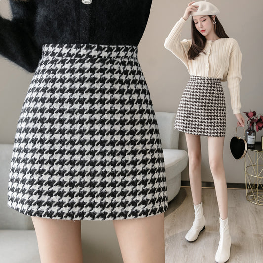 Belladyn Houndstooth Skirt