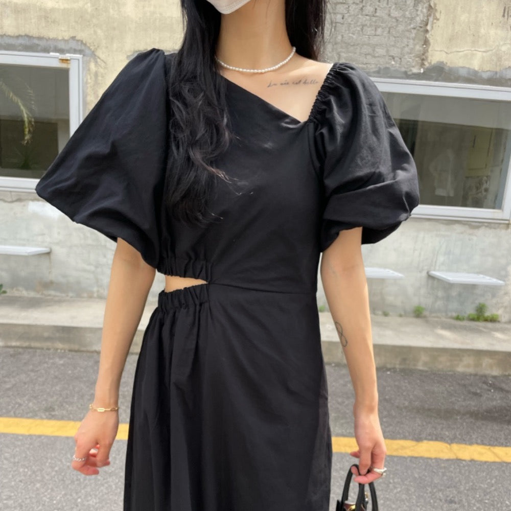 Fanie Disjointed Lantern Sleeve Dress