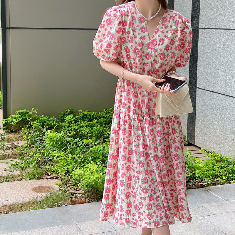 Cinar Plus Sized Floral Dress