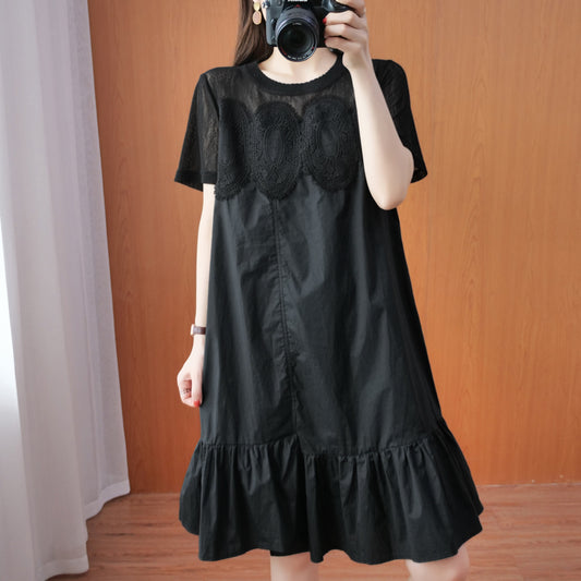 Kalyan Oversized Ruffle Hem Dress