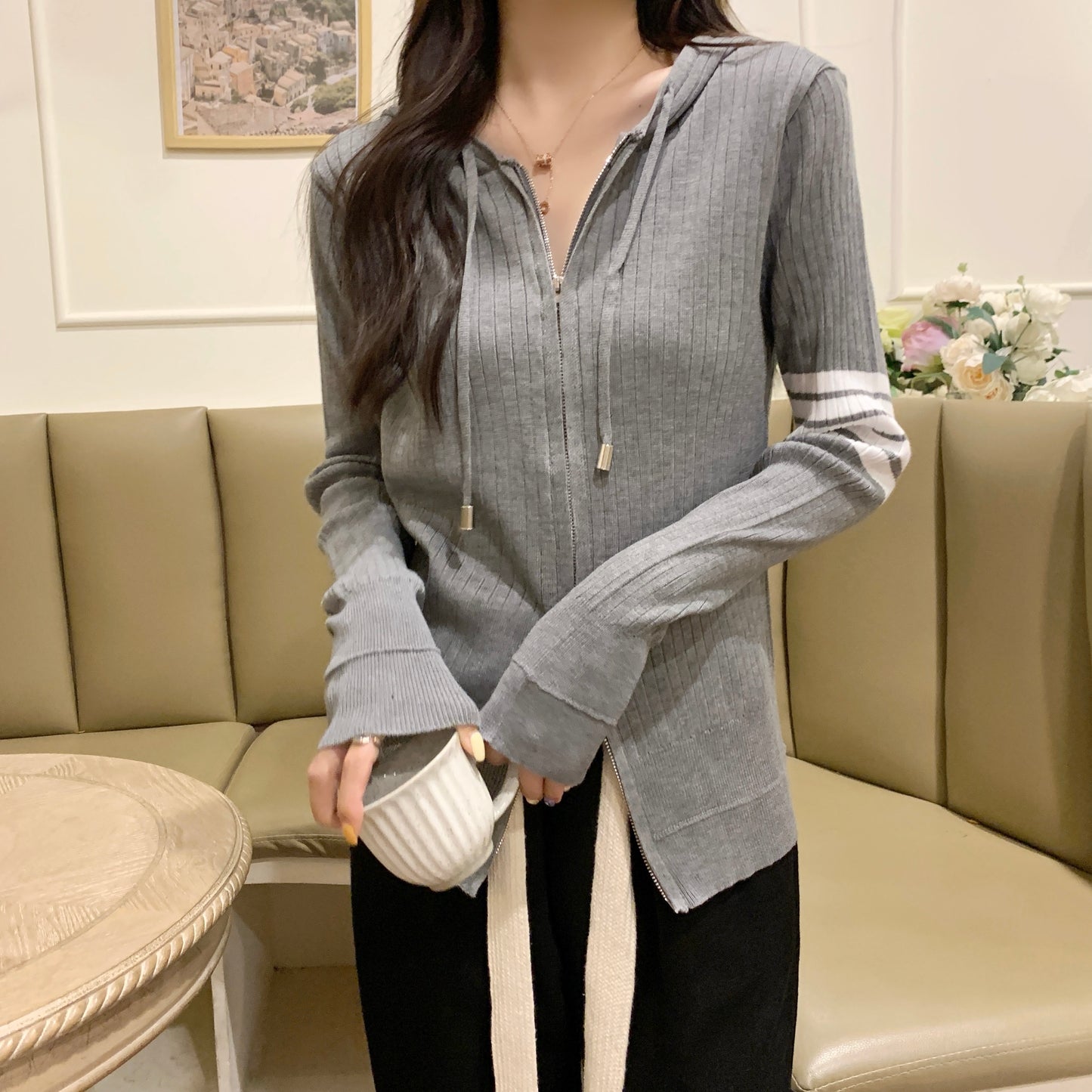 Becky Long Sleeve Zip Top