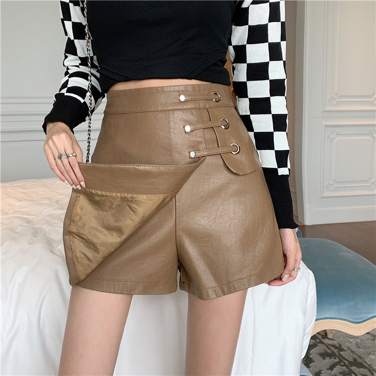 Bonnie PU Leather Skort