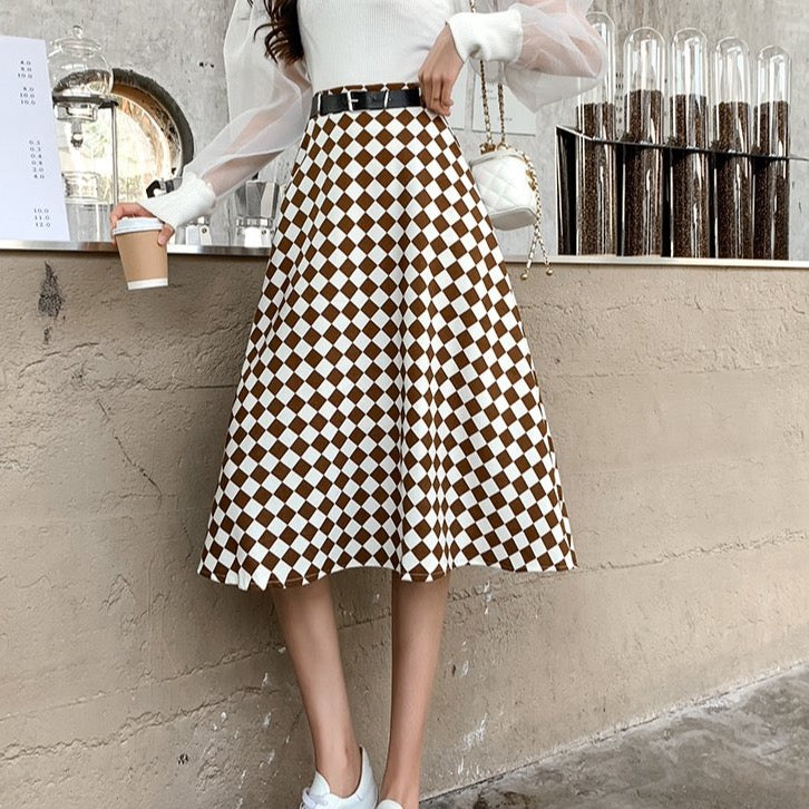 Haley Checkered Skirt