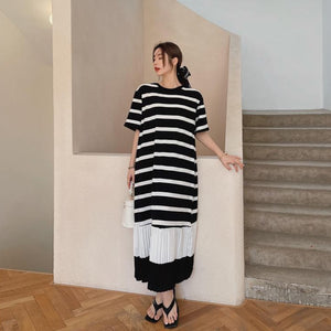 Jacquelin Layered Pleated Dress