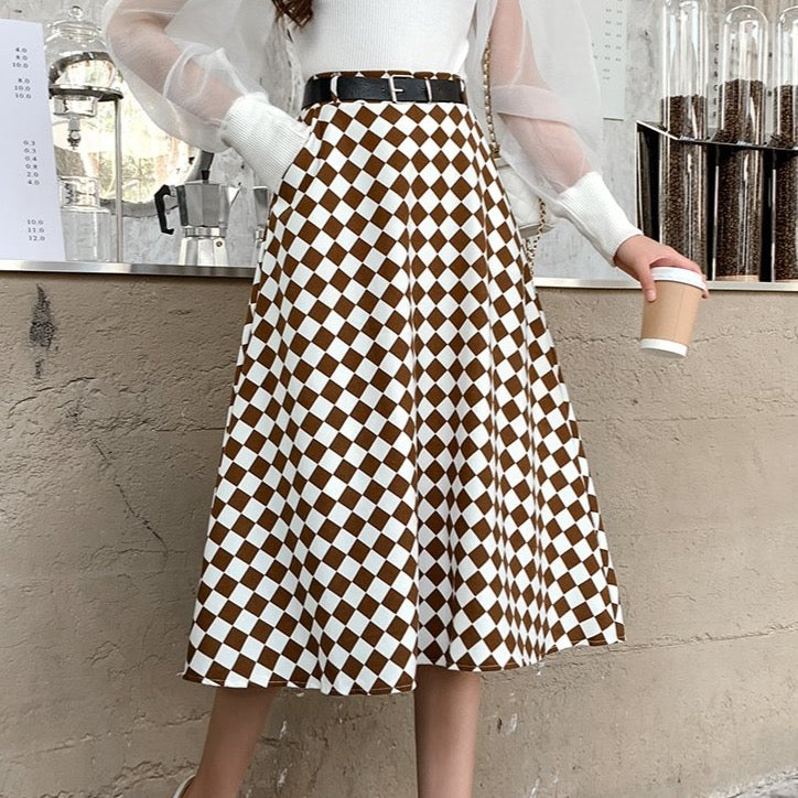 Haley Checkered Skirt