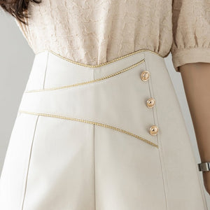 Mirsha Classic Gold Button Shorts
