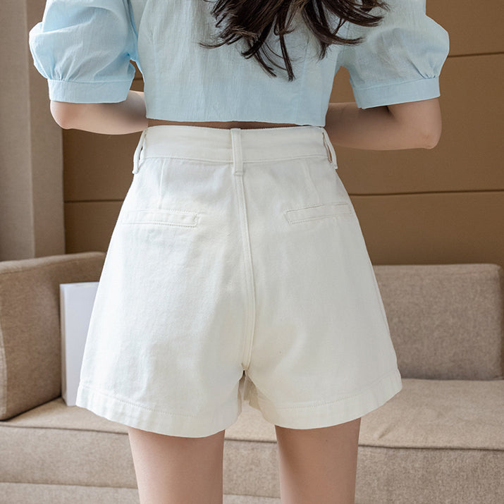 Ciera Denim Belt Shorts