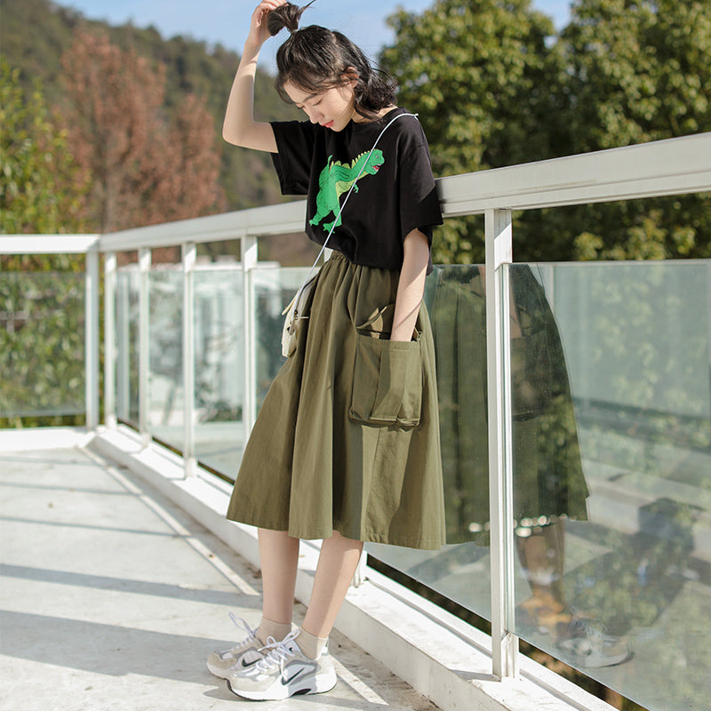 Robin Paneled Military Skirt