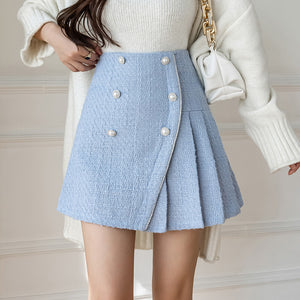 Efrey Embellishment Button Skirt