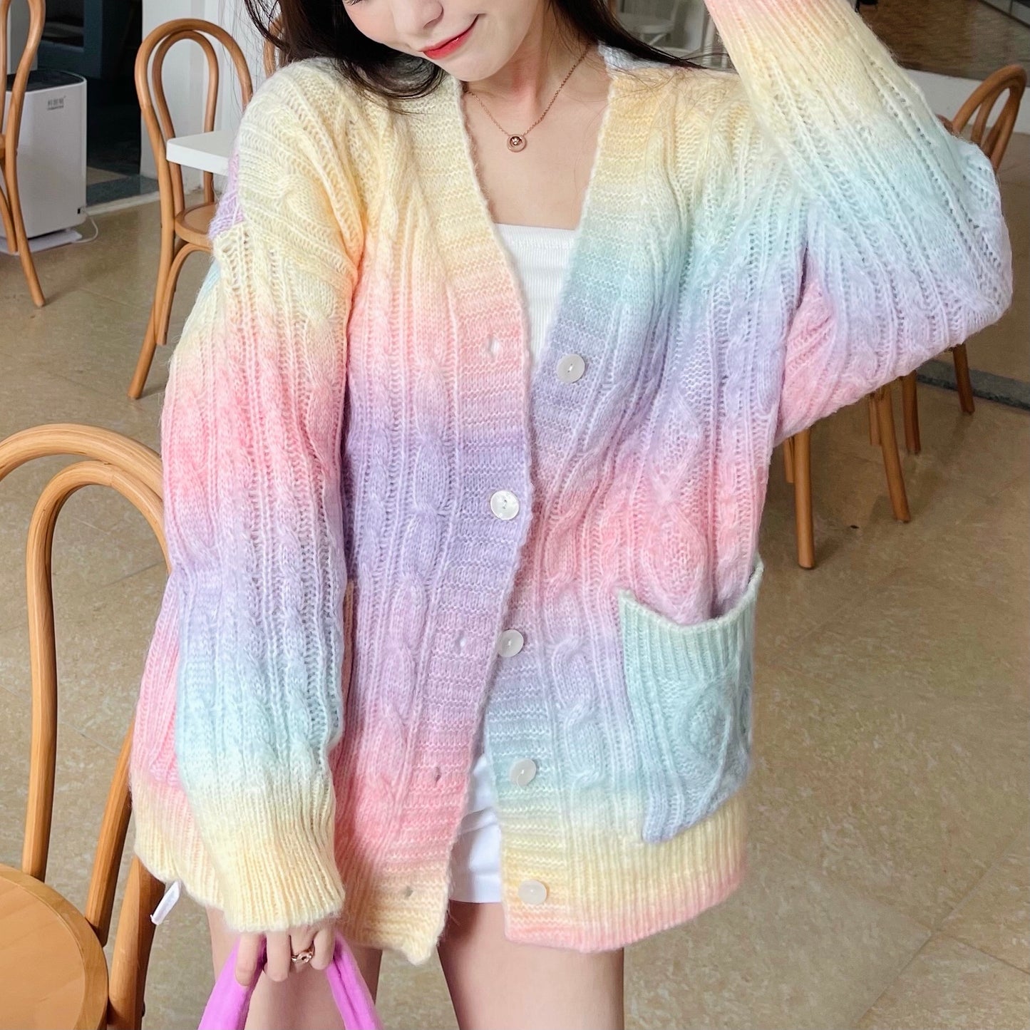 Lydia Unicorn Wool Knit Cardigan