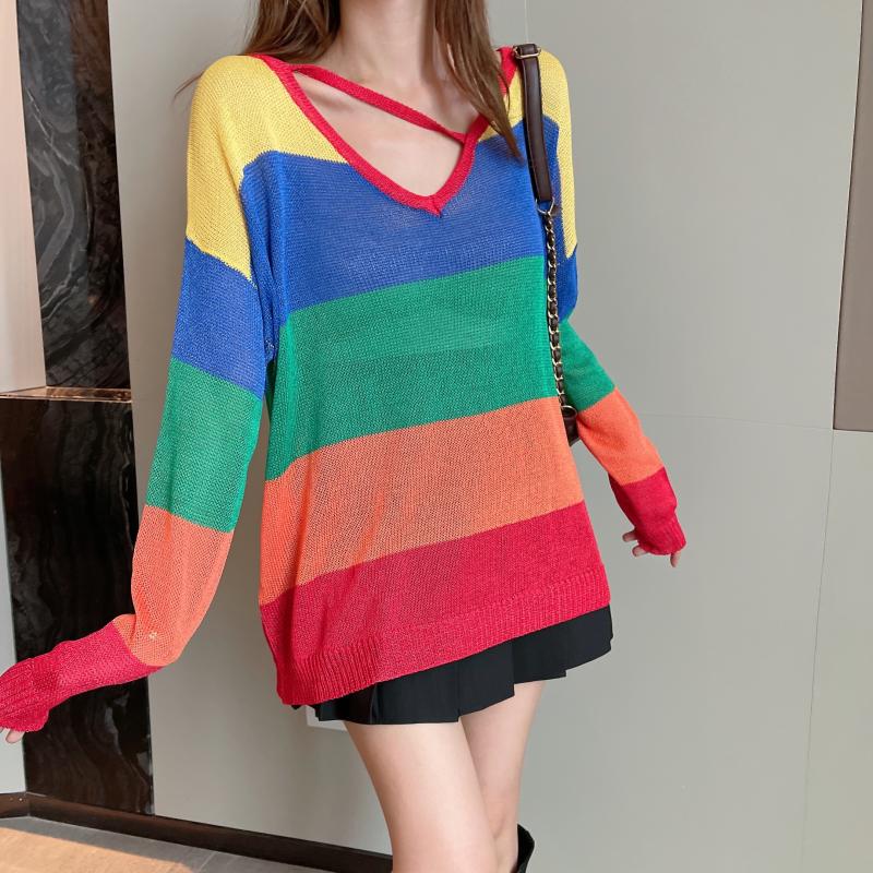 Kesin Rainbow Knit Pullover