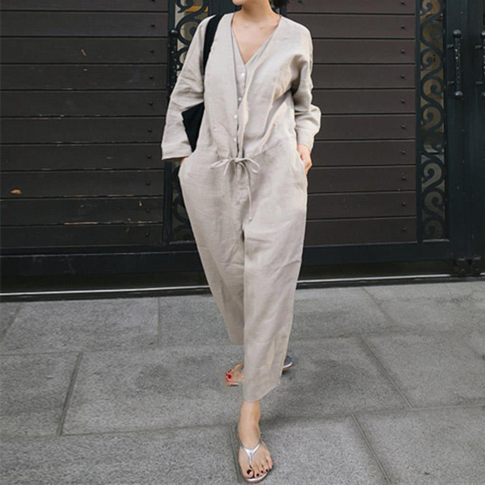 Avareth Cotton Linen Jumpsuit