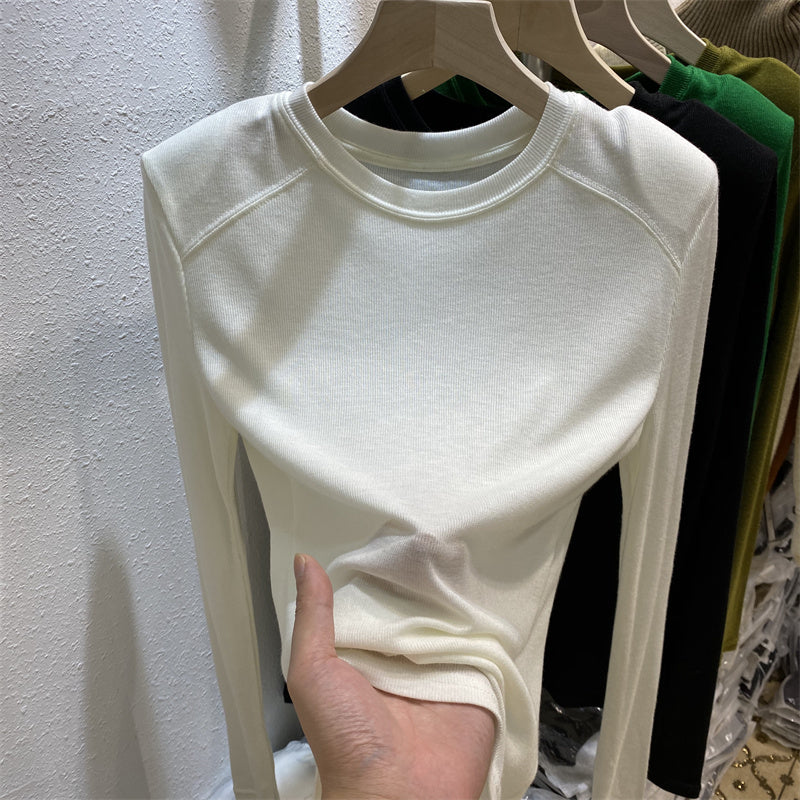 Karan Shoulder Padded Knit Long Sleeve Top