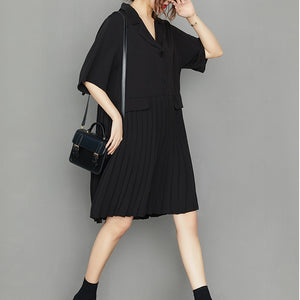 Rita Pleated Hem Loose Fit Dress