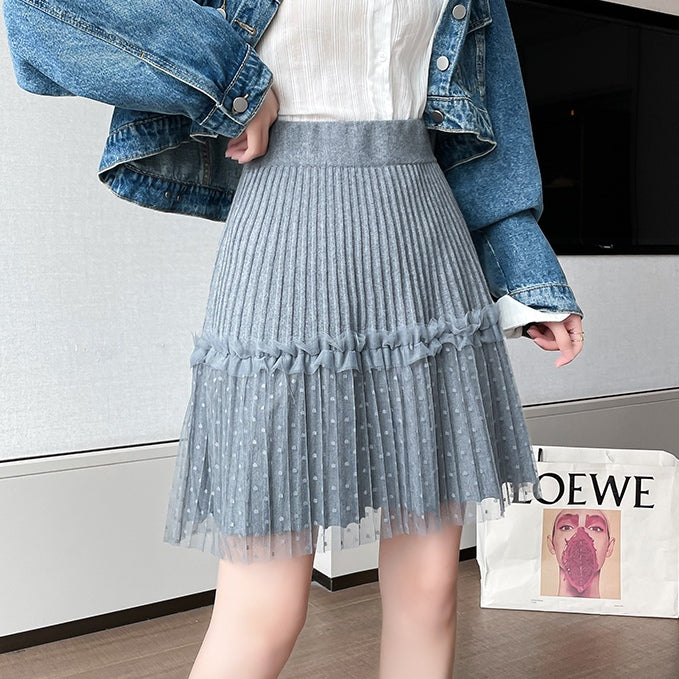 Avrie Knit Tulle Skirt