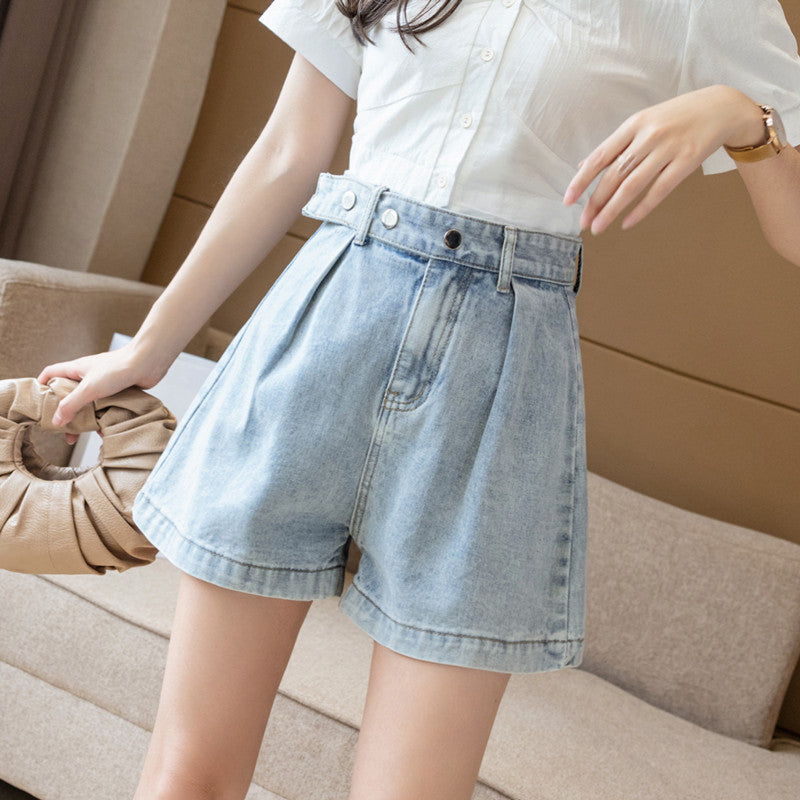 Ciera Denim Belt Shorts