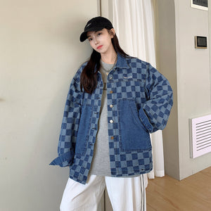 Heath Checkered Denim Jacket