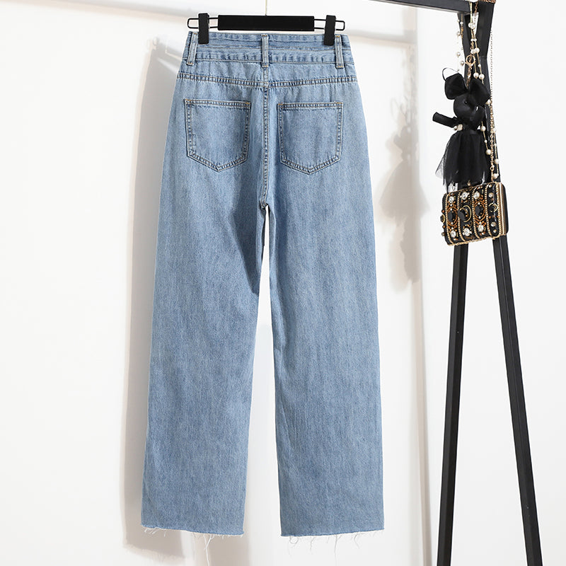 Halena Freyed Wide Leg Jeans