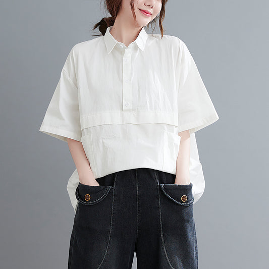 Meda Oversized Button Down Blouse